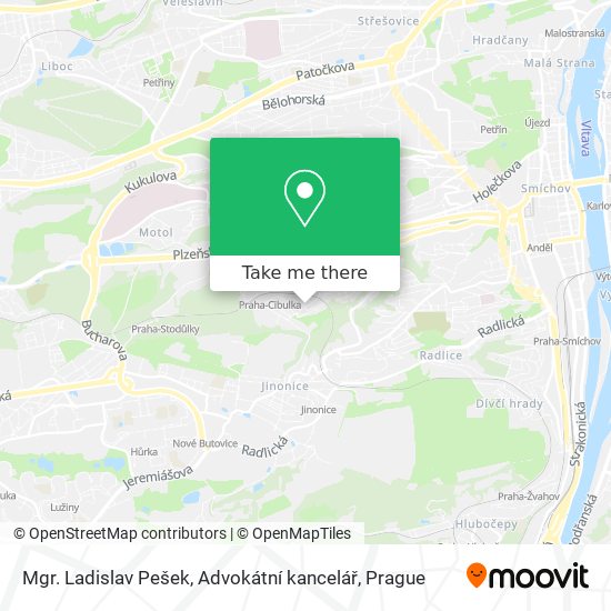 Mgr. Ladislav Pešek, Advokátní kancelář map