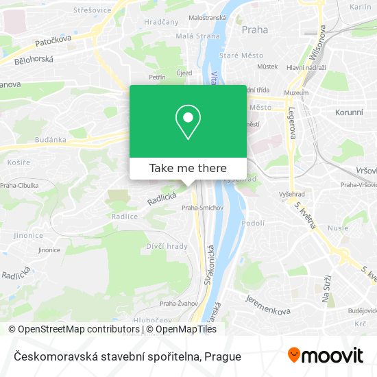 Českomoravská stavební spořitelna map