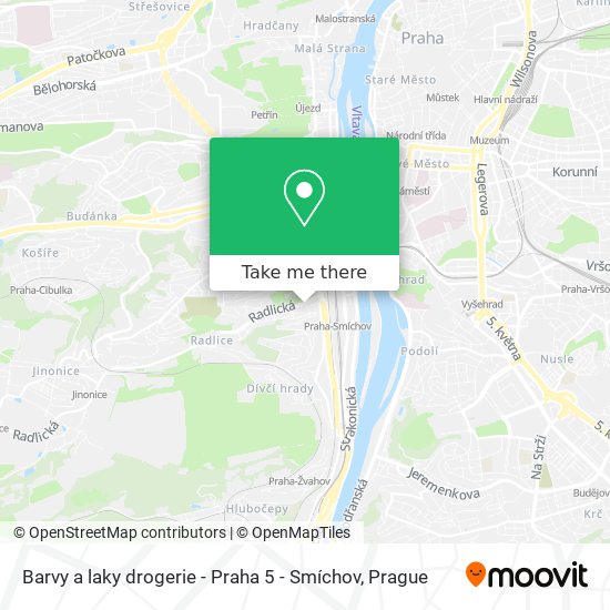 Barvy a laky drogerie - Praha 5 - Smíchov map