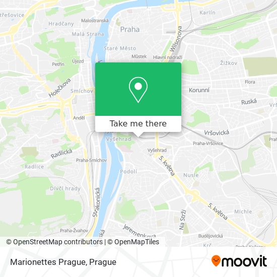 Marionettes Prague map