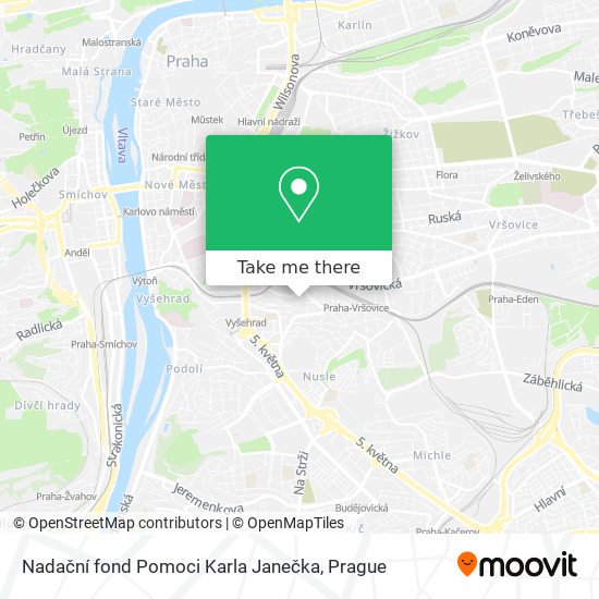 Nadační fond Pomoci Karla Janečka map