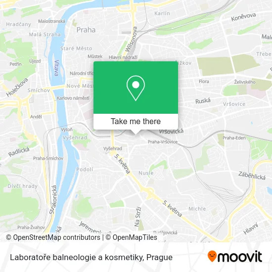 Laboratoře balneologie a kosmetiky map