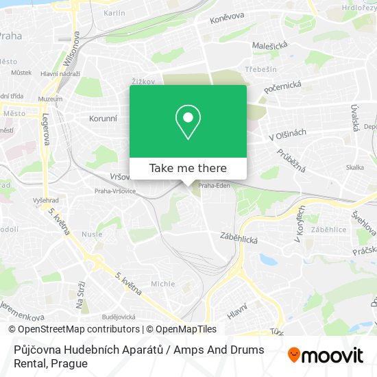 Půjčovna Hudebních Aparátů / Amps And Drums Rental map