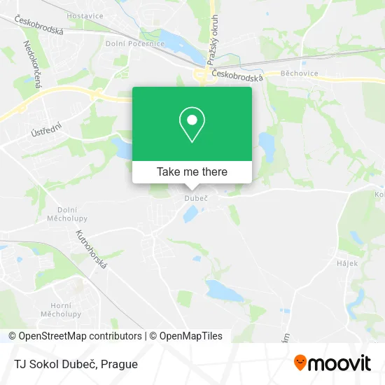 TJ Sokol Dubeč map