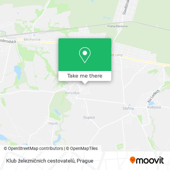 Klub železničních cestovatelů map