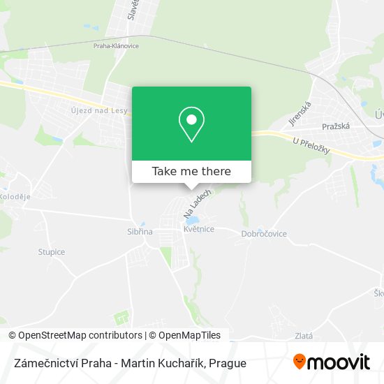 Zámečnictví Praha - Martin Kuchařík map