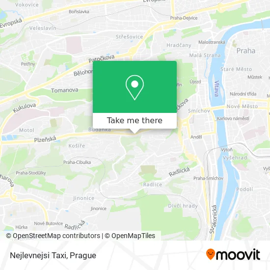 Карта Nejlevnejsi Taxi