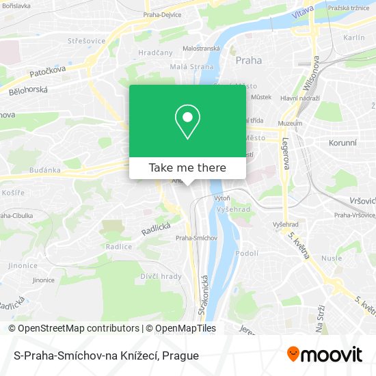 S-Praha-Smíchov-na Knížecí map