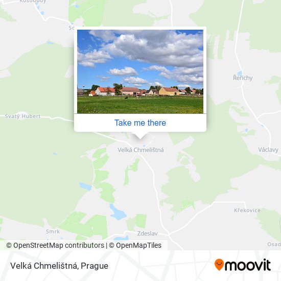 Velká Chmelištná map
