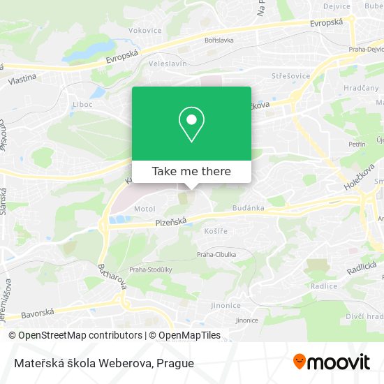 Mateřská škola Weberova map
