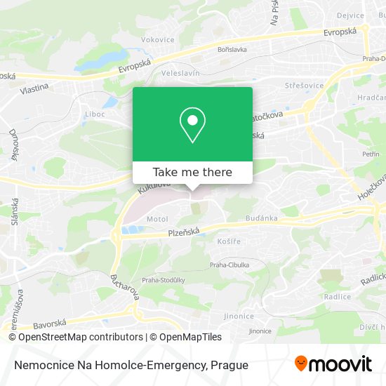 Nemocnice Na Homolce-Emergency map