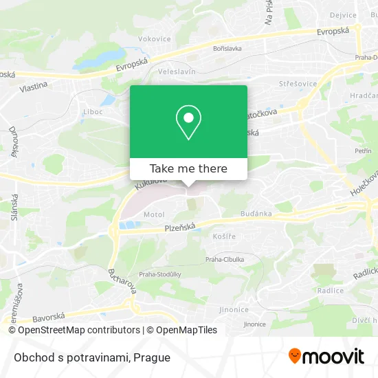 Obchod s potravinami map