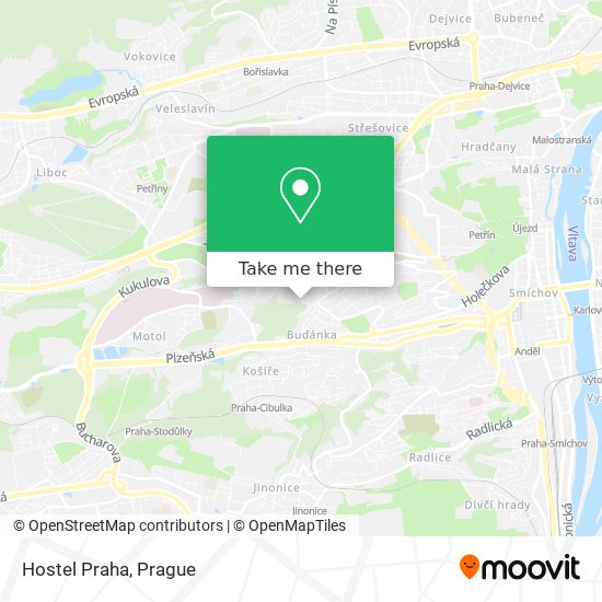 Hostel Praha map