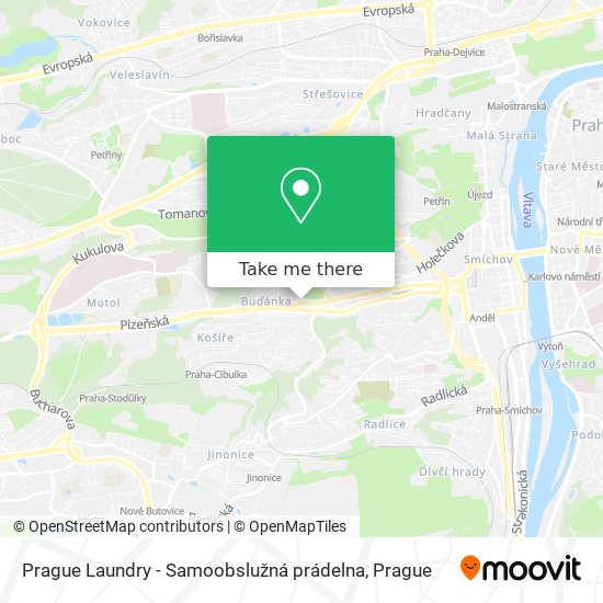 Карта Prague Laundry - Samoobslužná prádelna