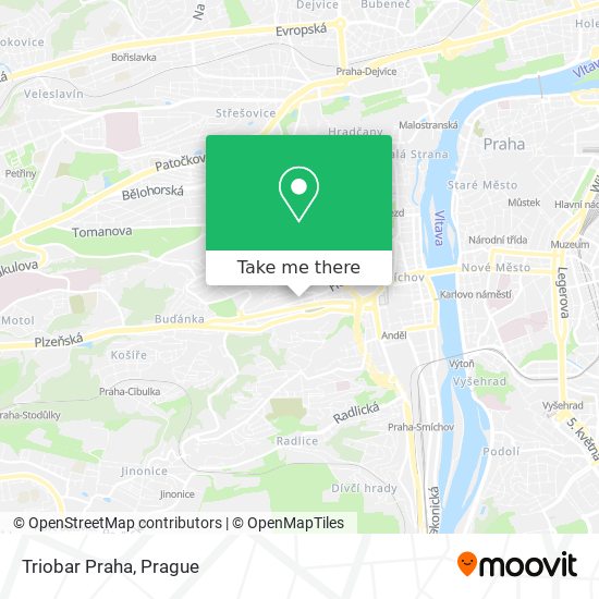 Triobar Praha map