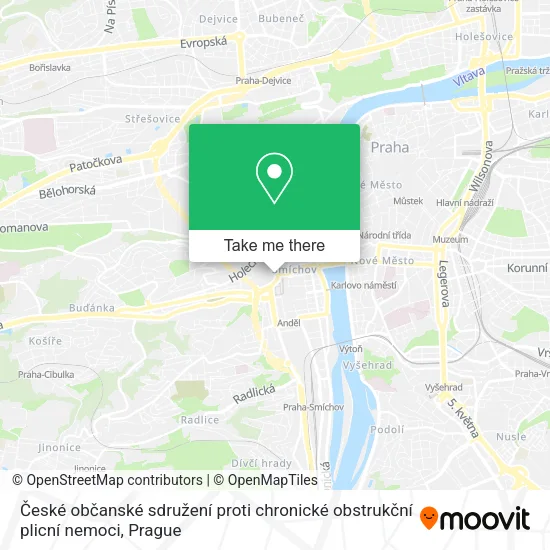 České občanské sdružení proti chronické obstrukční plicní nemoci map