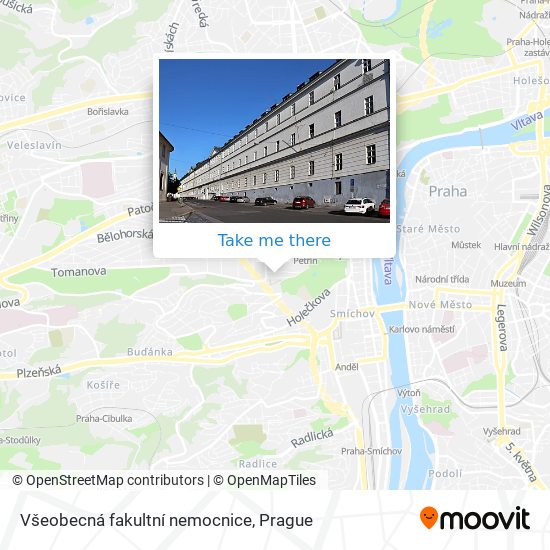 Všeobecná fakultní nemocnice map