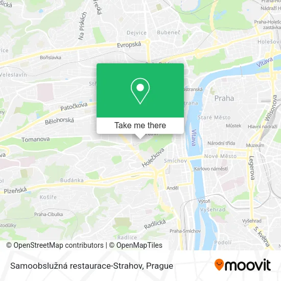 Карта Samoobslužná restaurace-Strahov