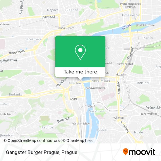 Gangster Burger Prague map