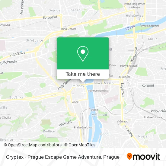 Карта Cryptex - Prague Escape Game Adventure