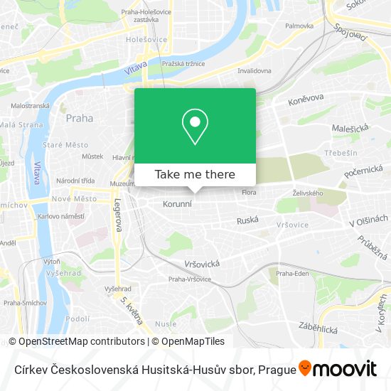 Církev Československá Husitská-Husův sbor map