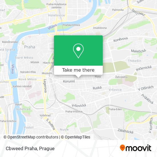 Cbweed Praha map