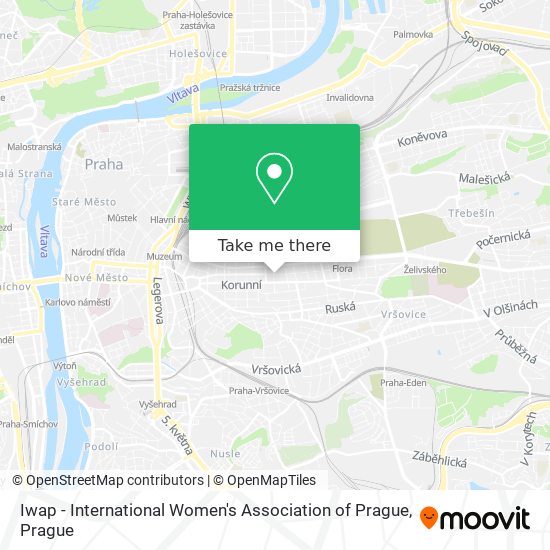 Iwap - International Women's Association of Prague map