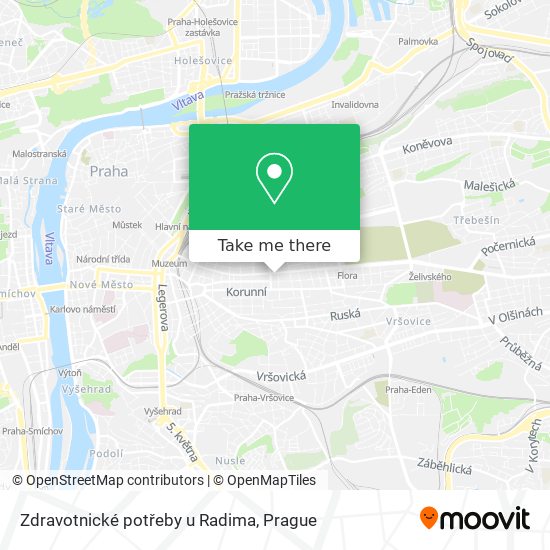 Zdravotnické potřeby u Radima map