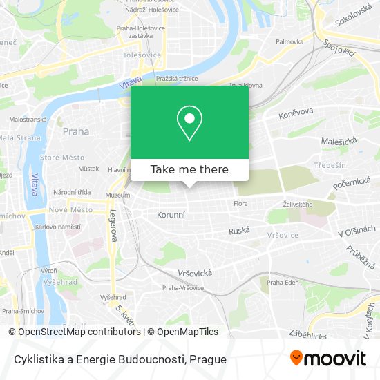 Cyklistika a Energie Budoucnosti map