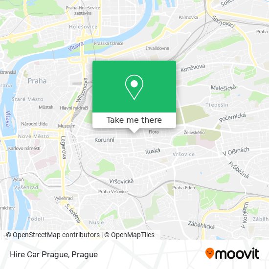 Hire Car Prague map