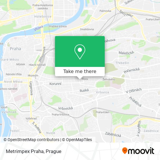 Metrimpex Praha map