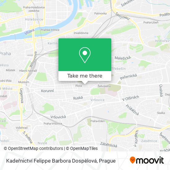 Kadeřnictví Felippe Barbora Dospělová map