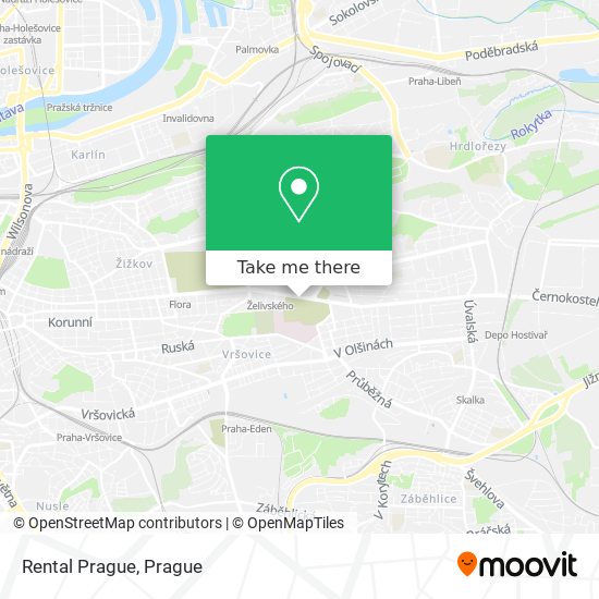 Карта Rental Prague