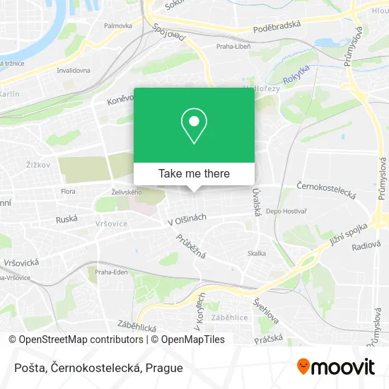 Карта Pošta, Černokostelecká