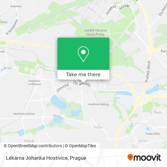 Lékárna Johanka Hostivice map