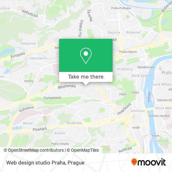 Карта Web design studio Praha