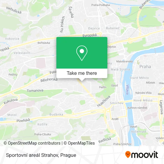Карта Sportovní areál Strahov