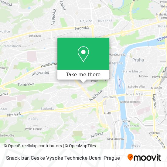 Snack bar, Ceske Vysoke Technicke Uceni map