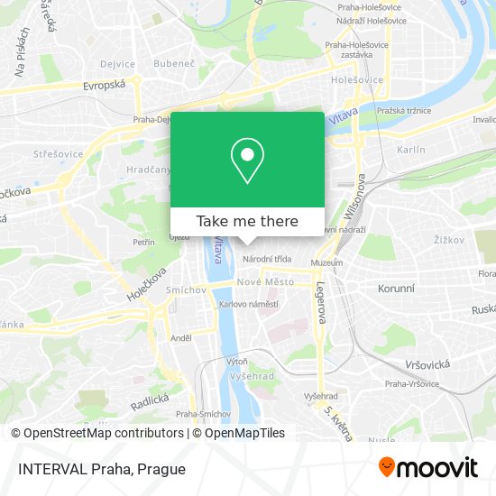INTERVAL Praha map