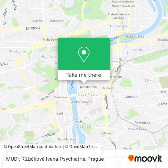 MUDr. Růžičková Ivana-Psychiatrie map