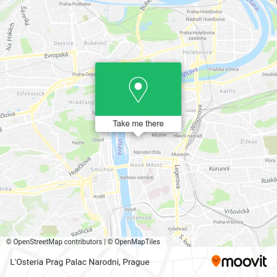 L'Osteria Prag Palac Narodni map