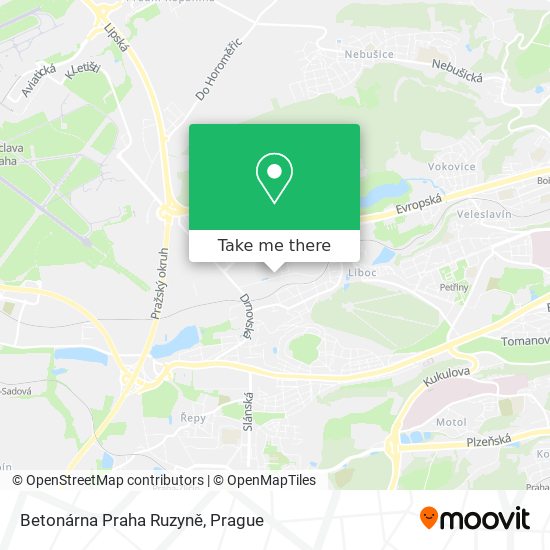 Betonárna Praha Ruzyně map