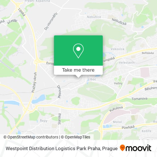 Карта Westpoint Distribution Logistics Park Praha