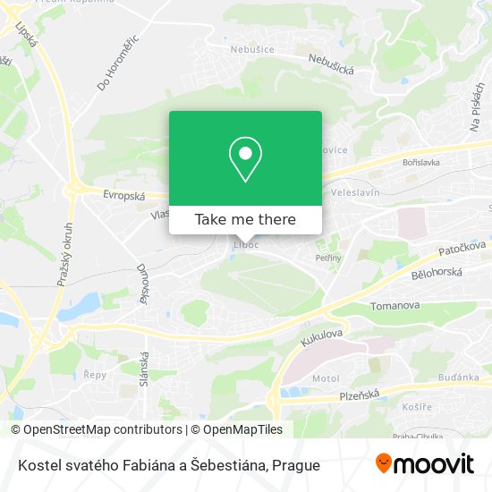 Kostel svatého Fabiána a Šebestiána map