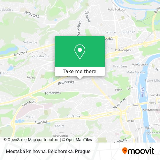 Městská knihovna, Bělohorská map