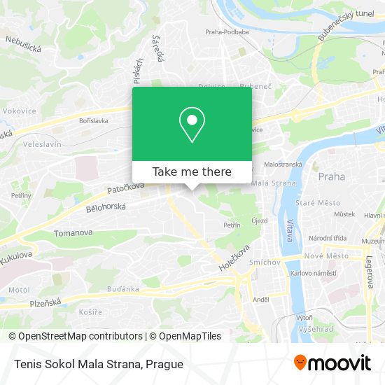 Tenis Sokol Mala Strana map