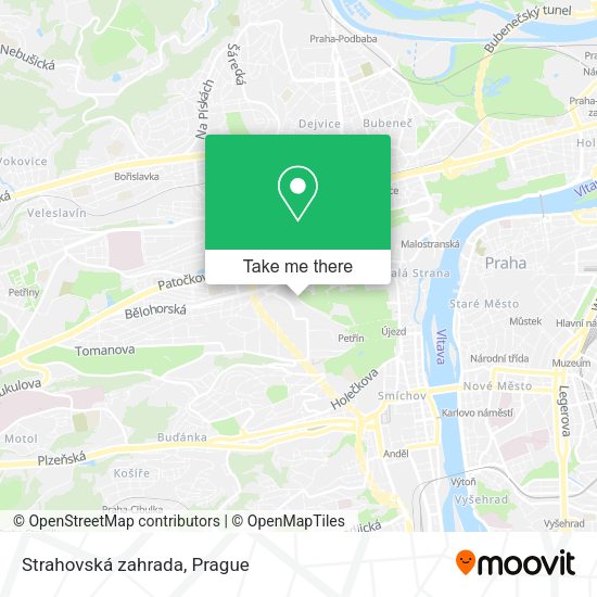 Strahovská zahrada map