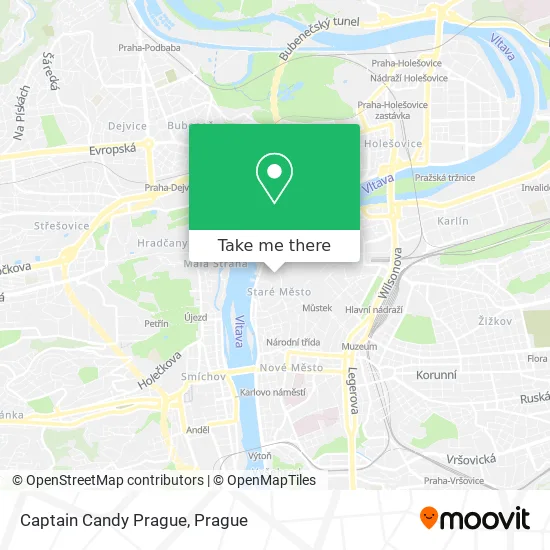 Карта Captain Candy Prague
