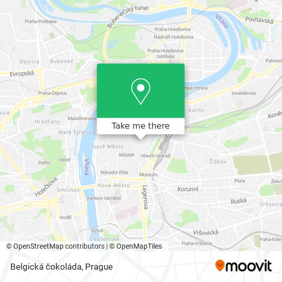 Belgická čokoláda map