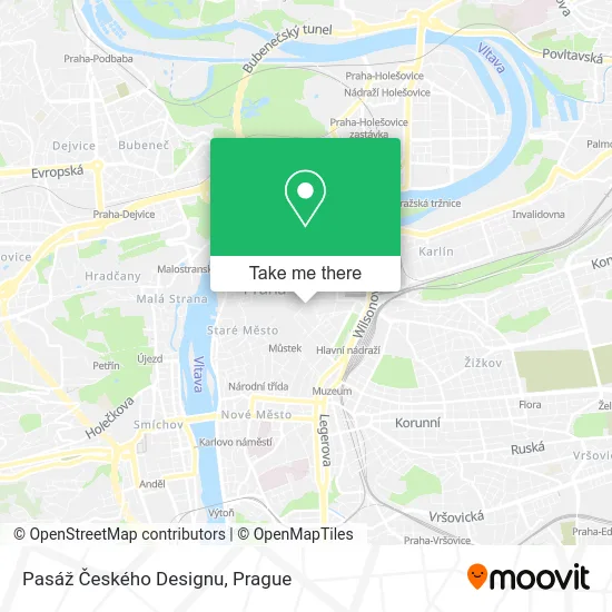 Карта Pasáž Českého Designu
